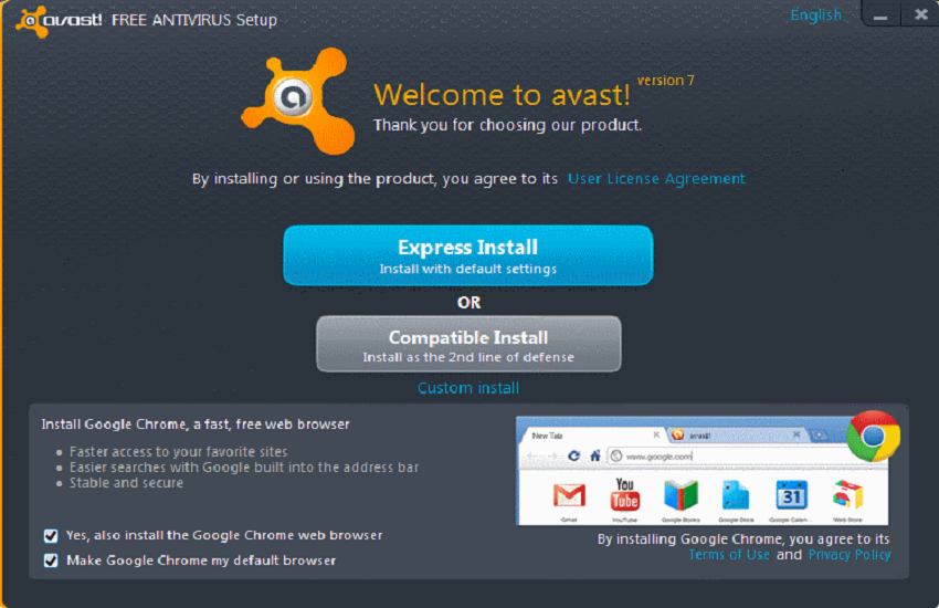 reinstall avast browser extension chrome