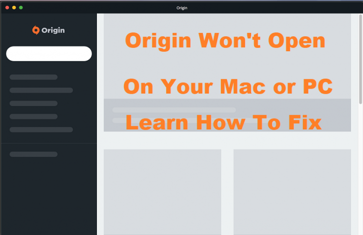 Origin Won't Open on MAC Quickly